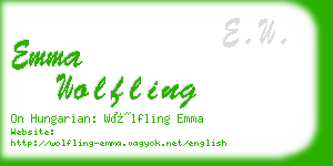 emma wolfling business card